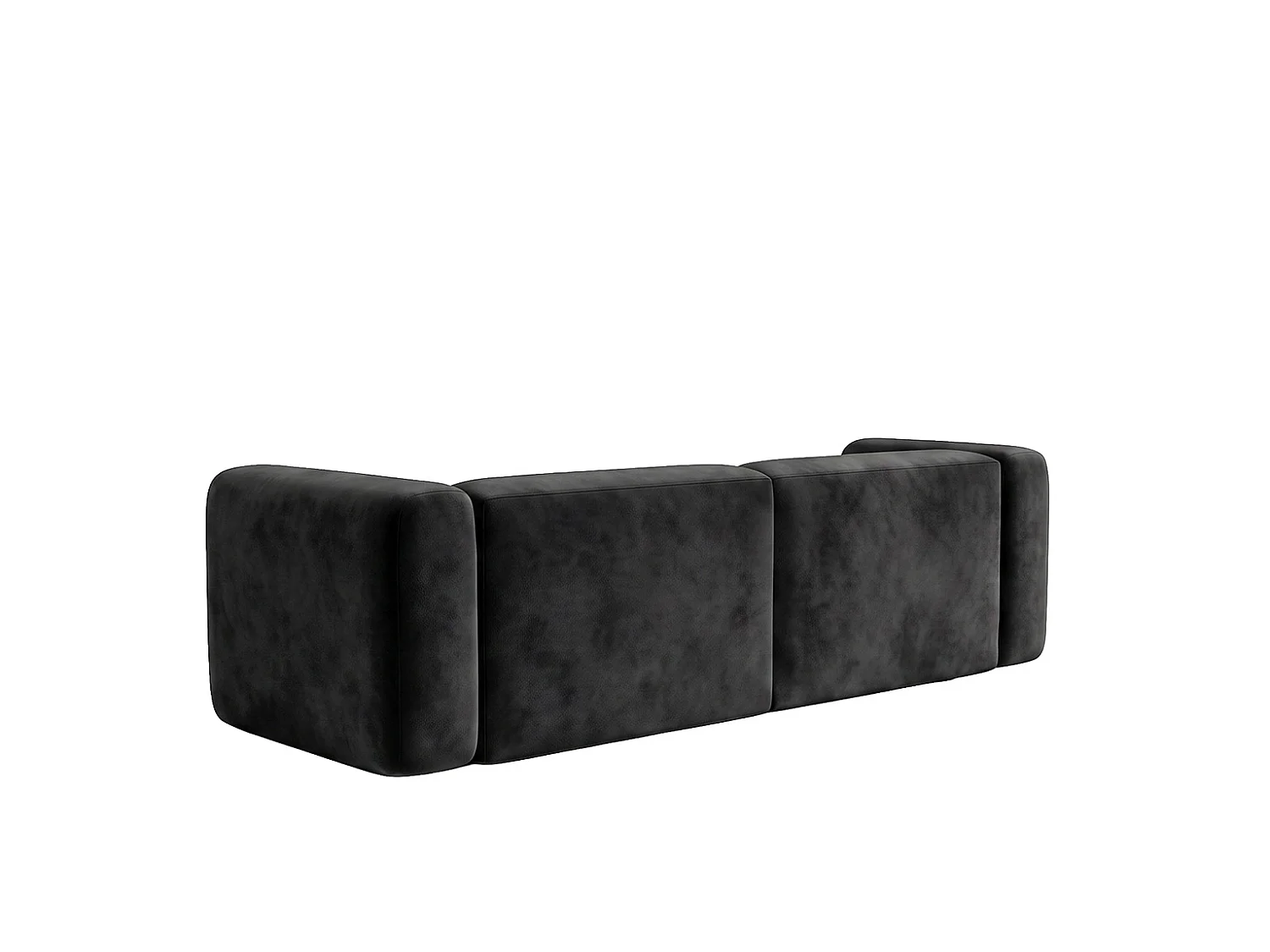 Sofa dwuosobowa, tkanina Velvet Bluvel, Czarny, GRETA