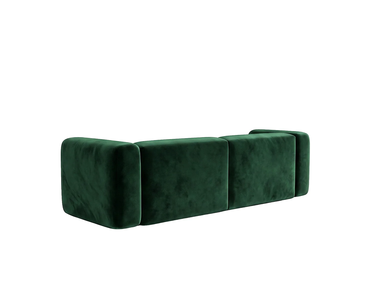 Sofa dwuosobowa, tkanina Velvet Bluvel, Zielony, GRETA