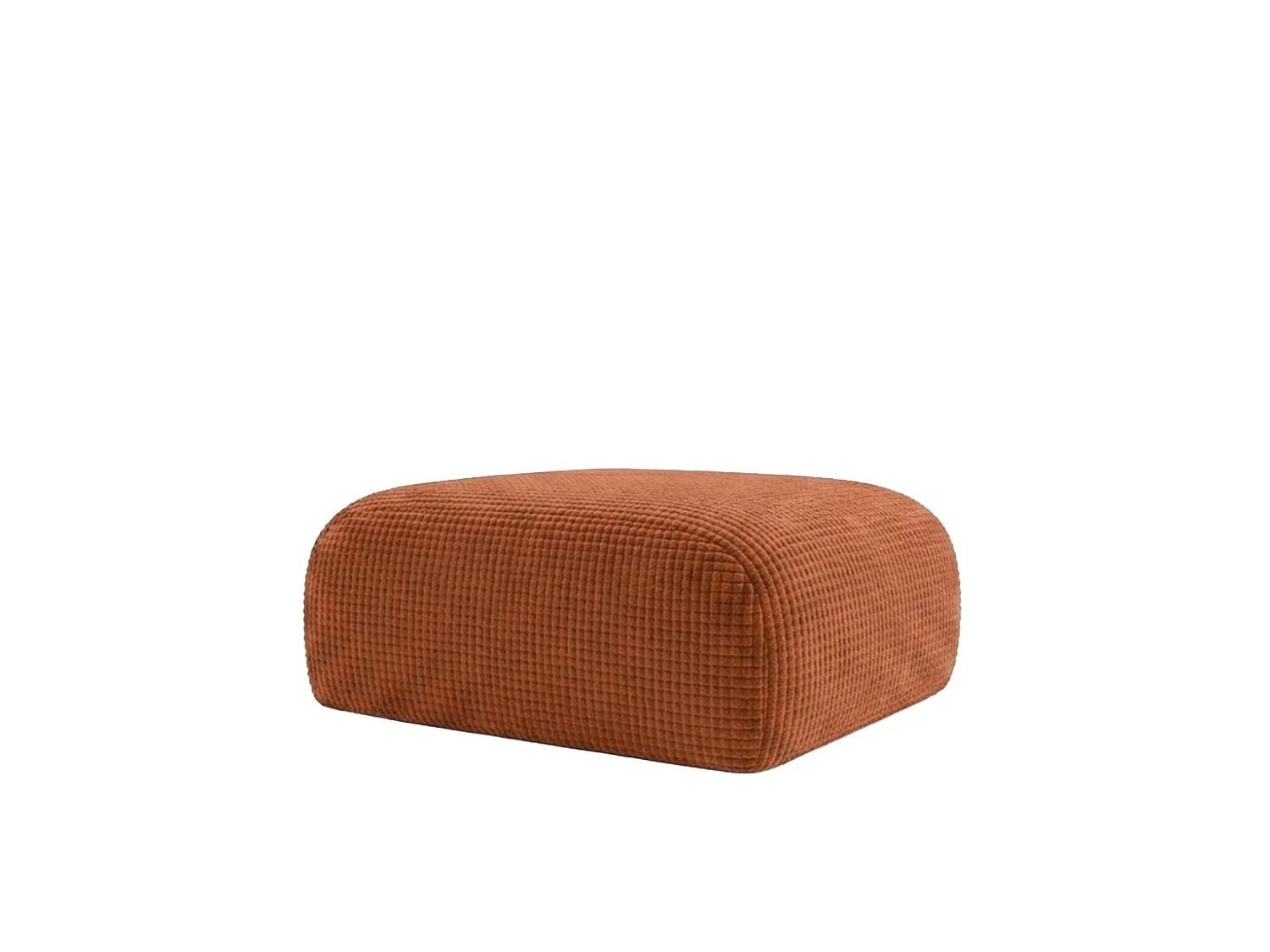 Pouf, repose-pieds, tissu chenille Cremona, Cuivre, GRETA