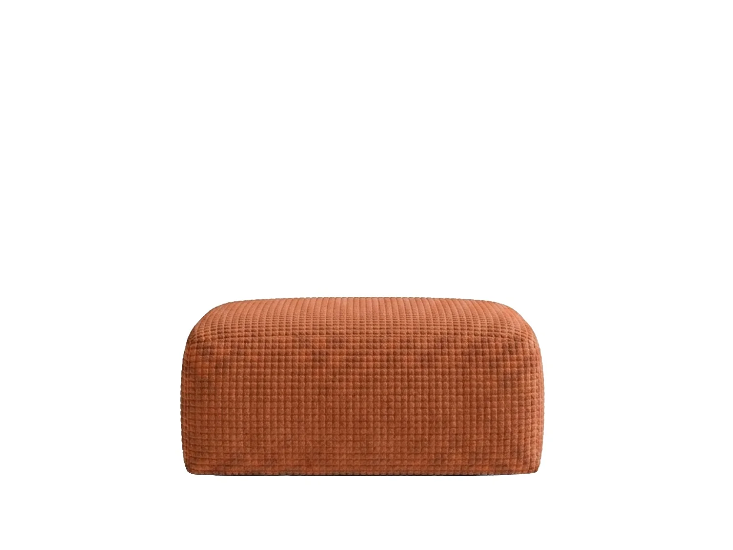 Pouf, repose-pieds, tissu chenille Cremona, Cuivre, GRETA