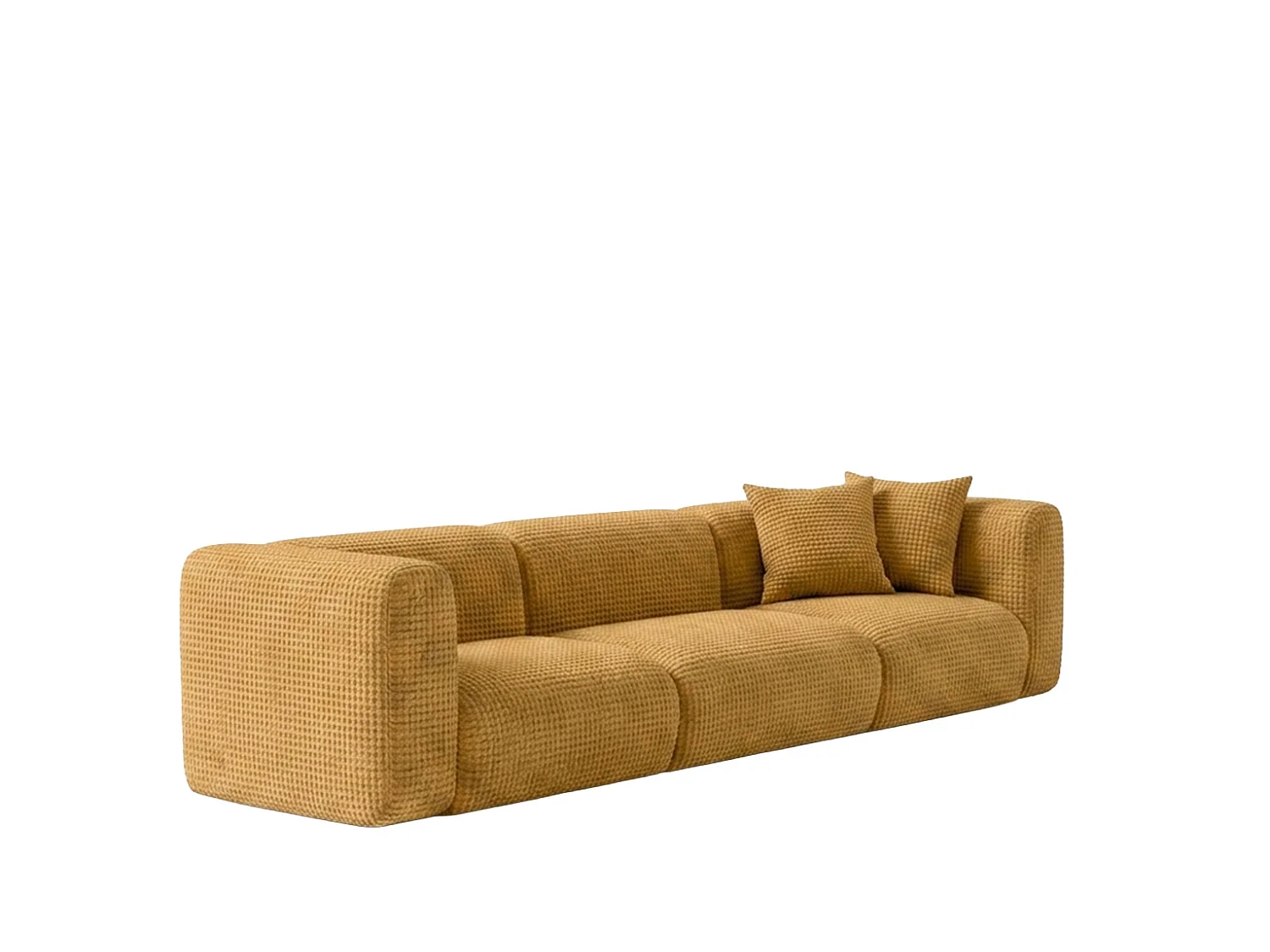 Sofa trzyosobowa, tkanina szenil Cremona, Złoty, GRETA