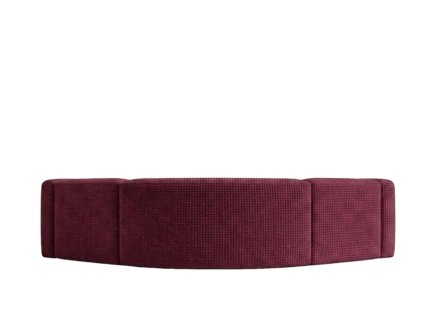 Canapé d’angle modulaire, Corner mini, tissu chenille Cremona, Bordeaux, GRETA