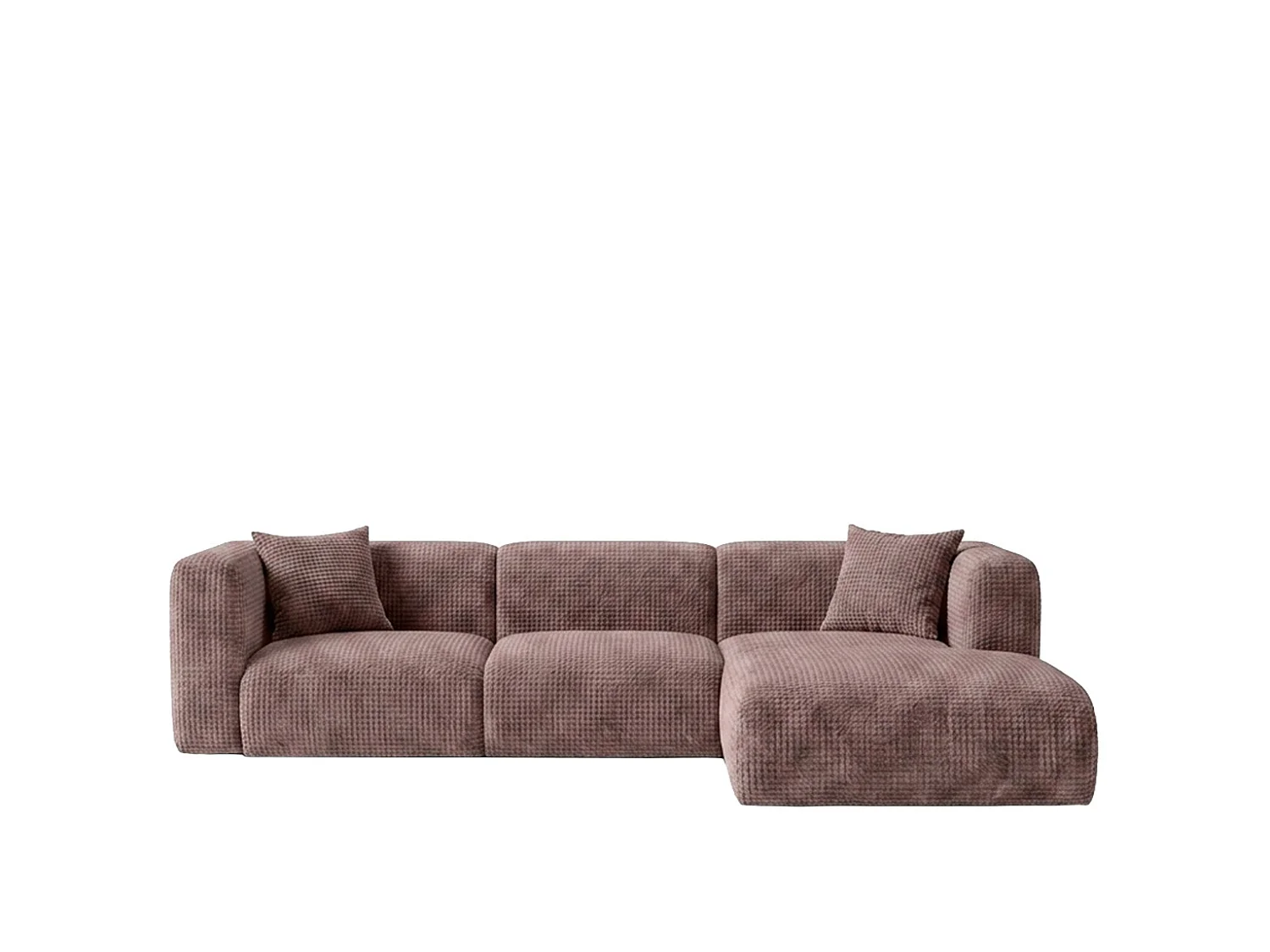 Narożnik w kształcie L, tkanina szenil Cremona, Taupe, Prawy, GRETA
