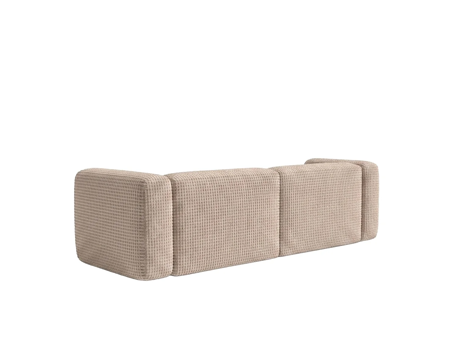 Hoekbank in L-vorm mini, chenillestof Cremona, Beige, Links, GRETA