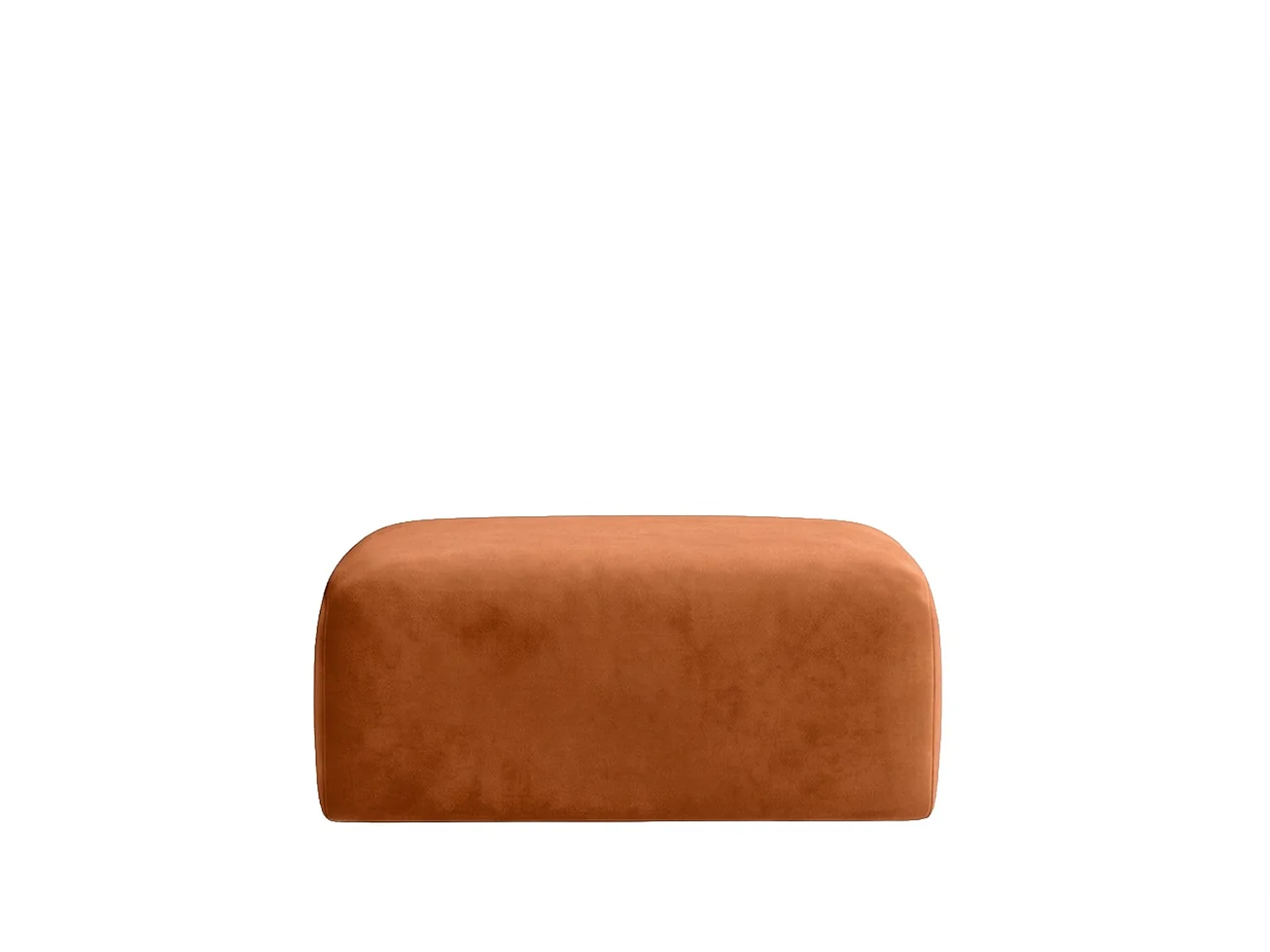 Pouf, pouf d'assise, tissu velours Bluvel, Cannelle, GRETA