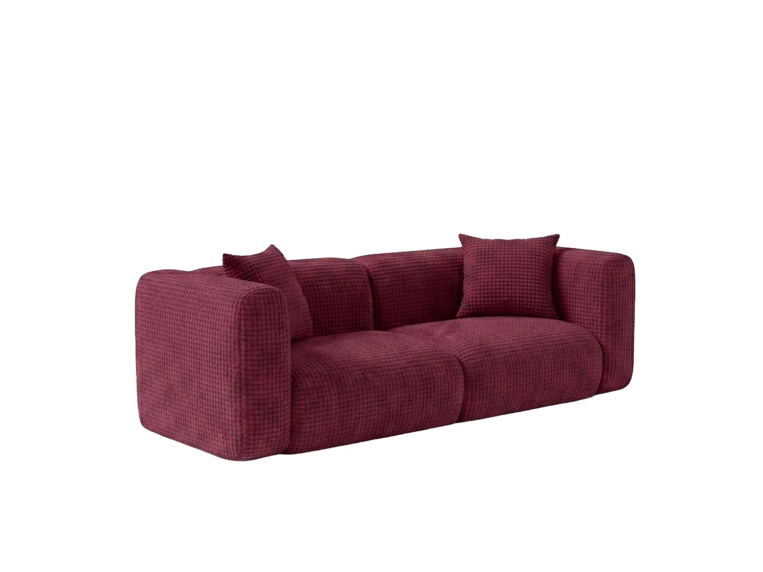 2-zitsbank, chenillestof Cremona, Bordeauxrood, GRETA