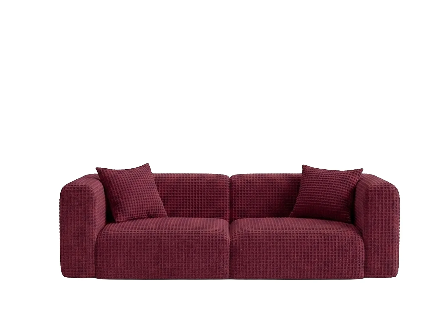 2-zitsbank, chenillestof Cremona, Bordeauxrood, GRETA