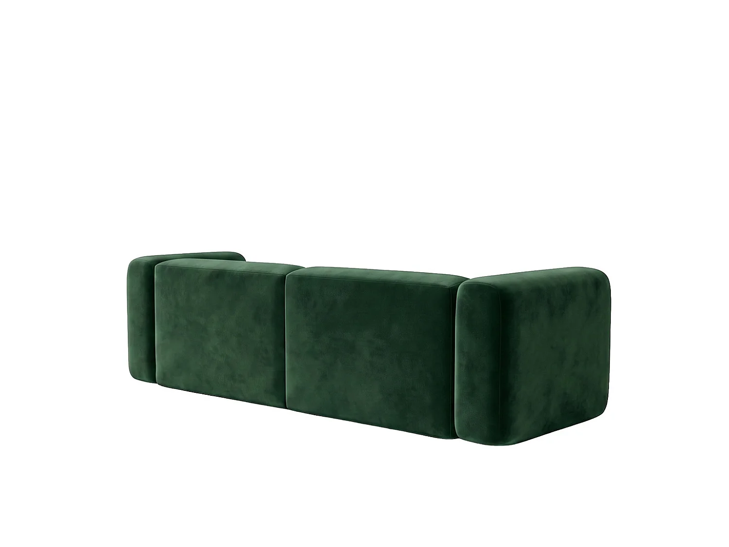 Narożnik w kształcie L mini, tkanina Velvet Bluvel, Zielony, Prawy, GRETA