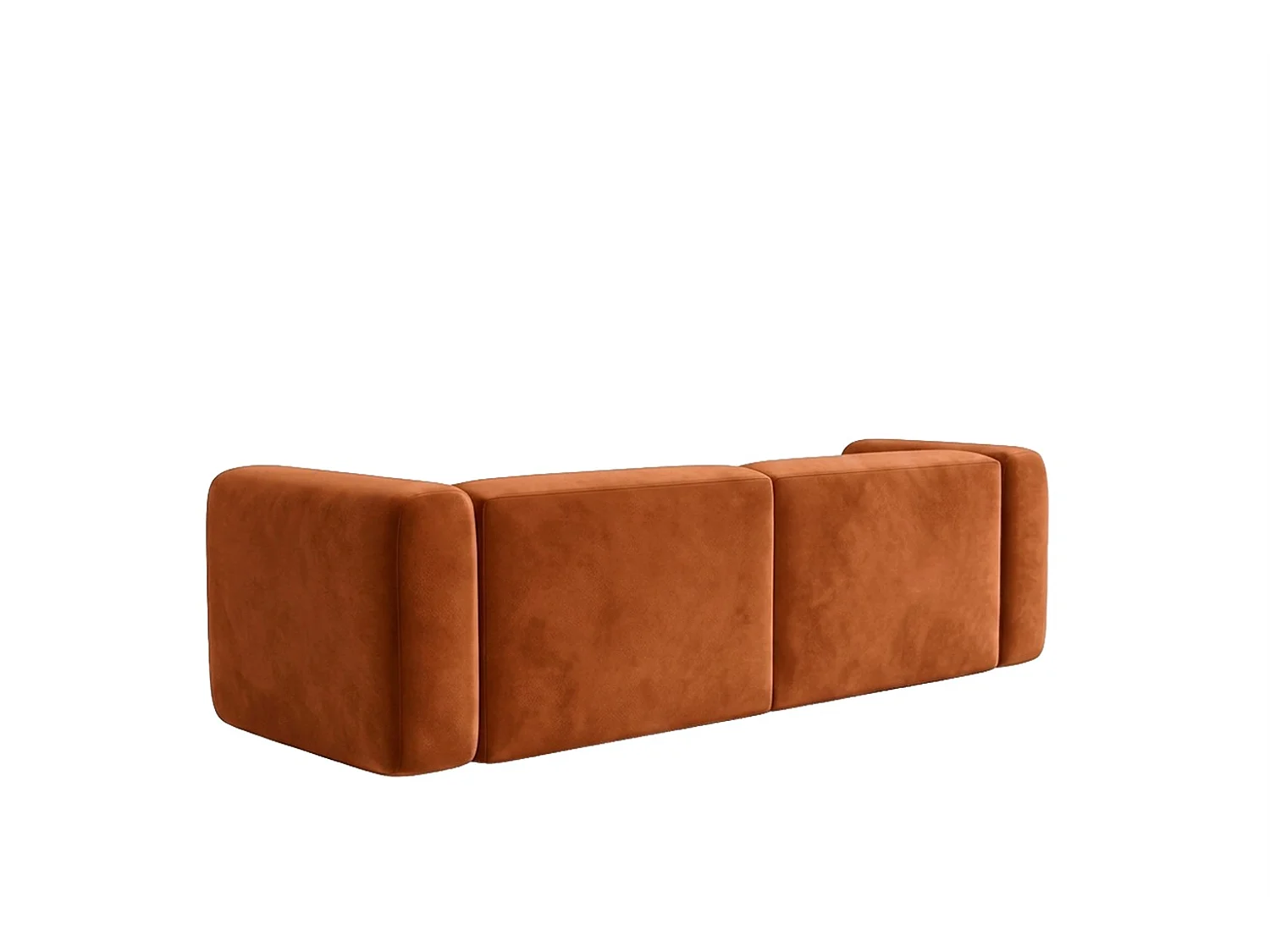 Sofa dwuosobowa, tkanina Velvet Bluvel, Cynamonowy, GRETA