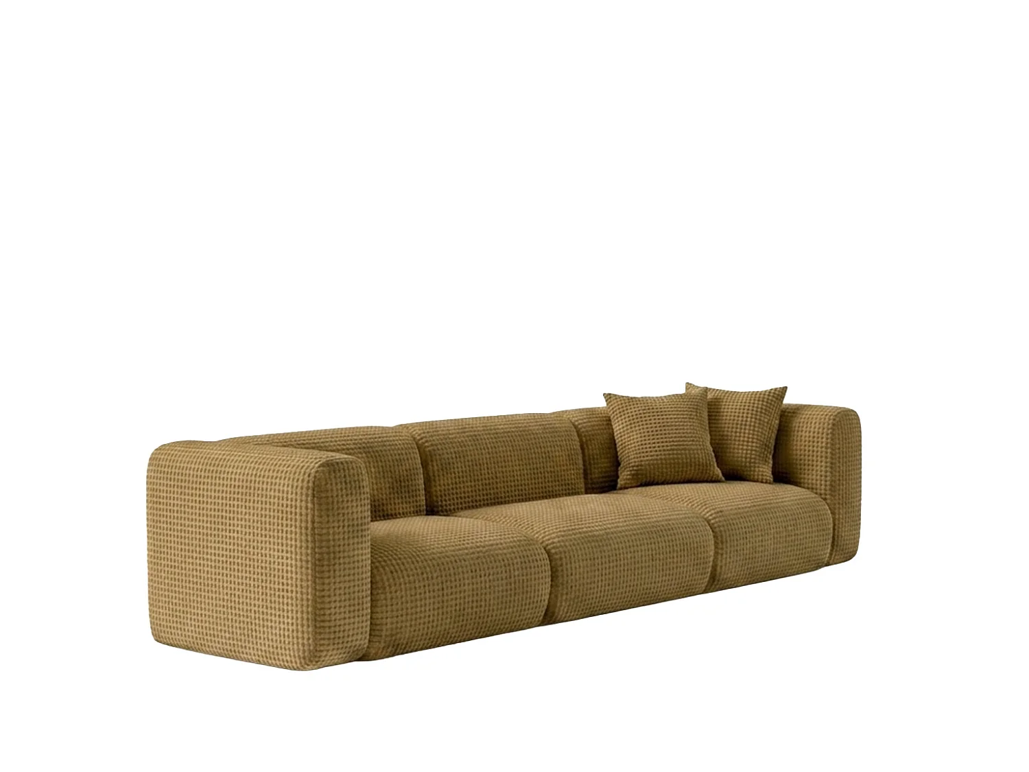 Sofa trzyosobowa, tkanina szenil Cremona, Oliwkowy, GRETA