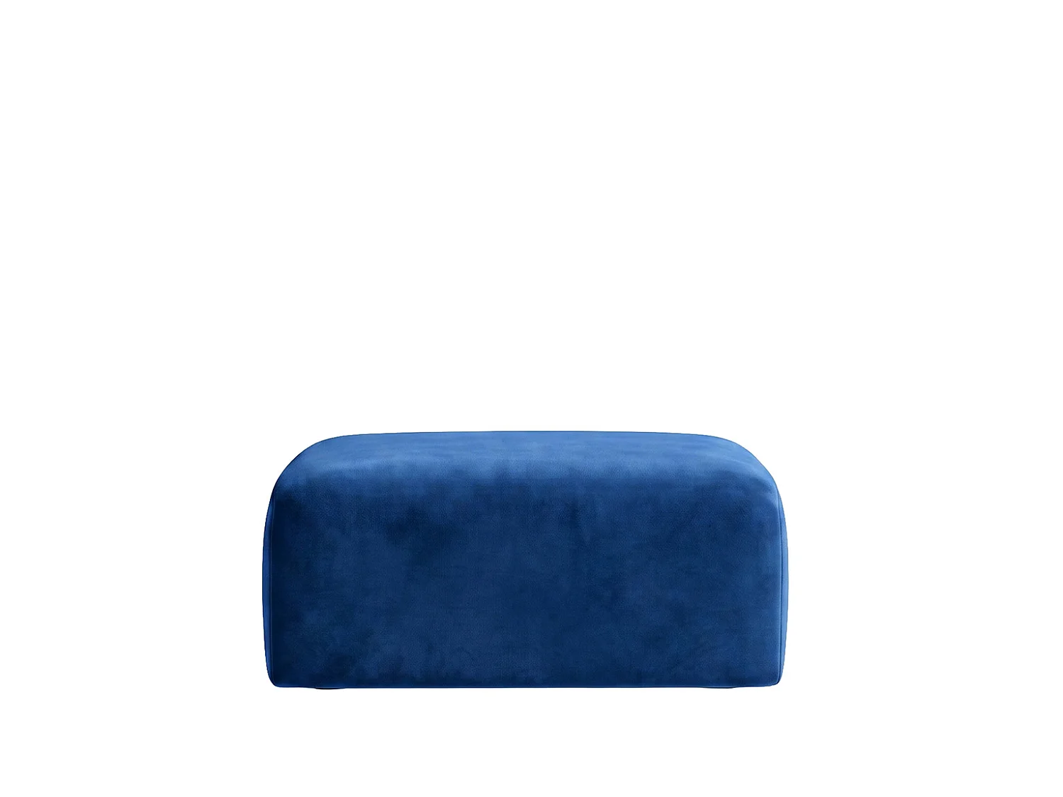 Pouf, pouf d'assise, tissu velours Bluvel, Bleu encre, GRETA