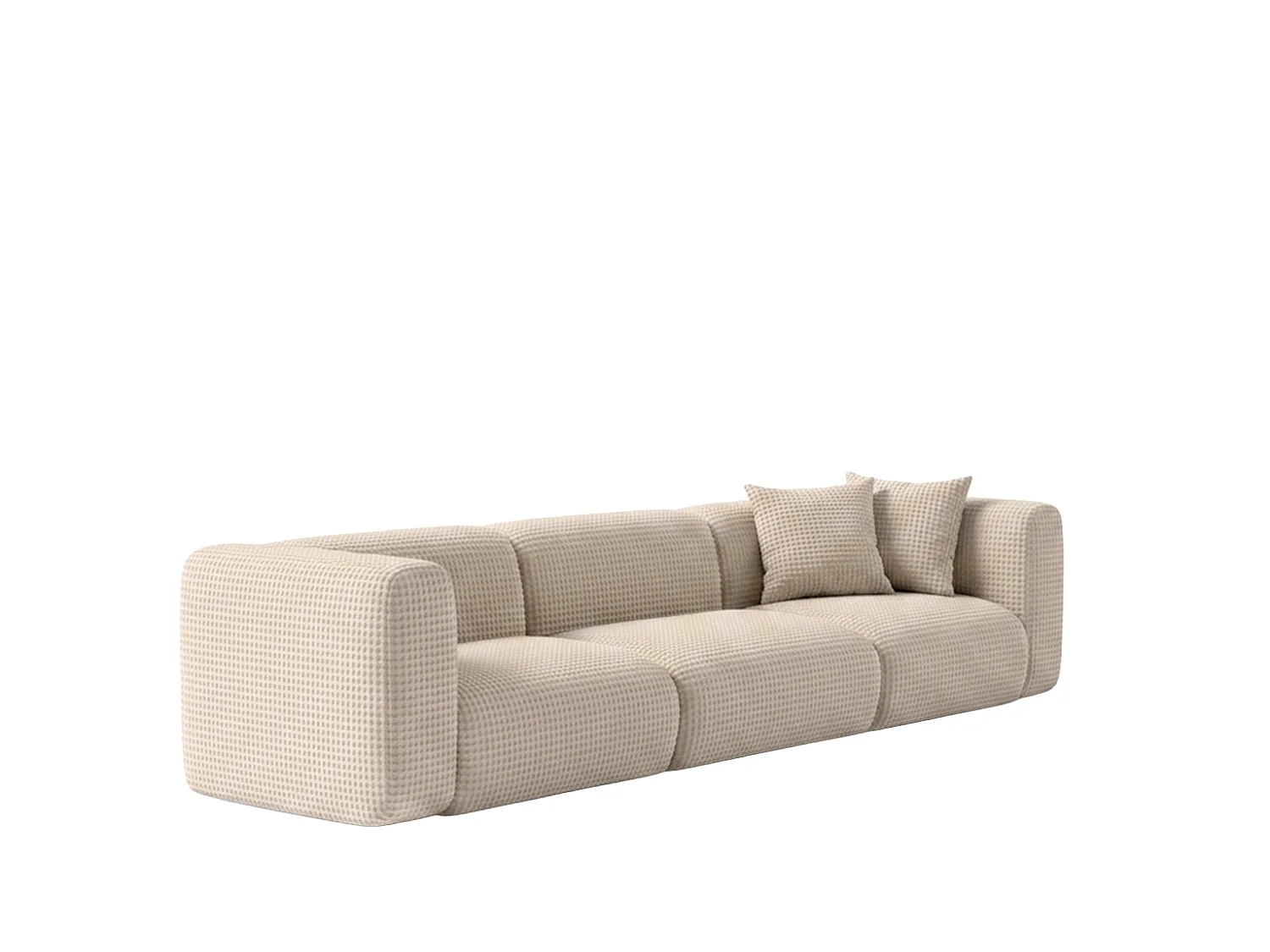 Sofa trzyosobowa, tkanina szenil Cremona, Kremowy, GRETA