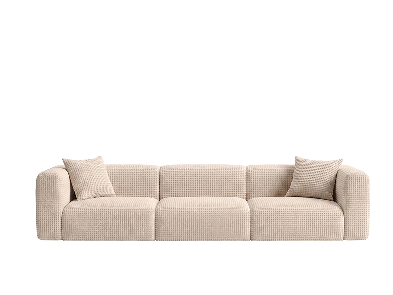 Sofa trzyosobowa, tkanina szenil Cremona, Kremowy, GRETA