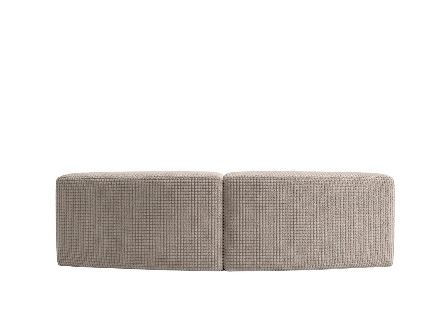 Afgeronde bank, chenillestof Cremona, Beige, GRETA