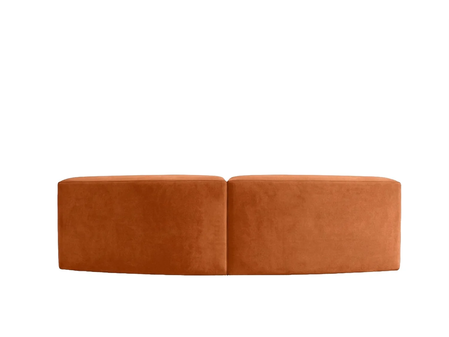 Sofa zaokrąglona, tkanina Velvet Bluvel, Cynamonowy, GRETA