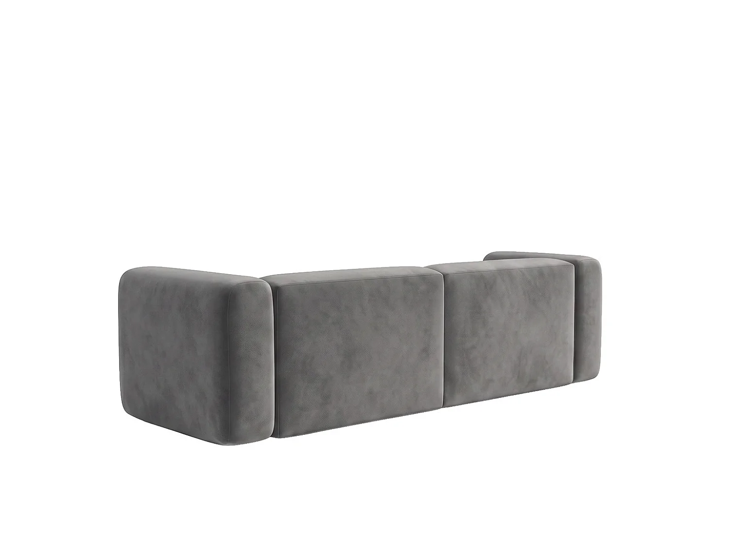 Sofa dwuosobowa, tkanina Velvet Bluvel, Popielaty, GRETA