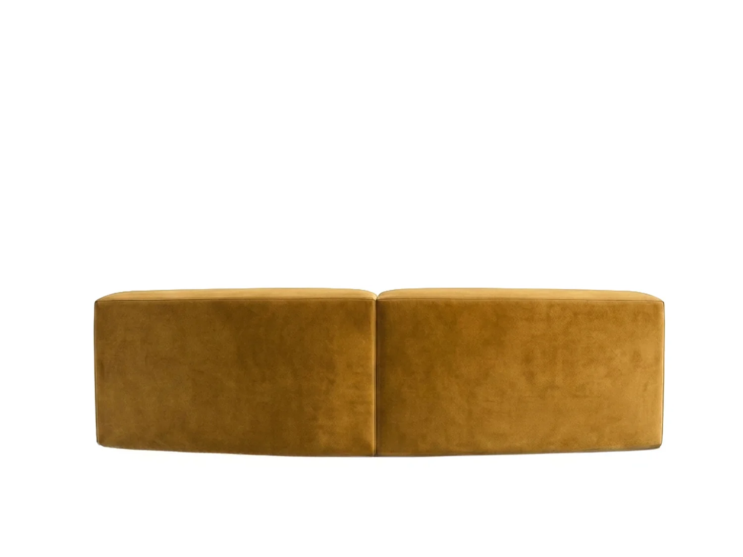 Sofa zaokrąglona, tkanina Velvet Bluvel, Złoty, GRETA