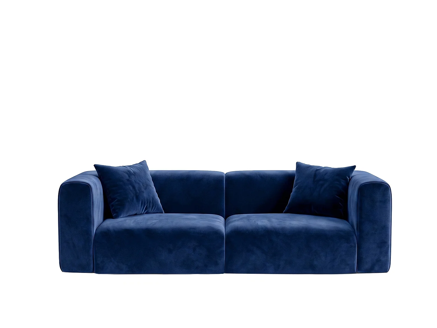 Divano 2 posti, tessuto Velvet Bluvel, Blu inchiostro, GRETA