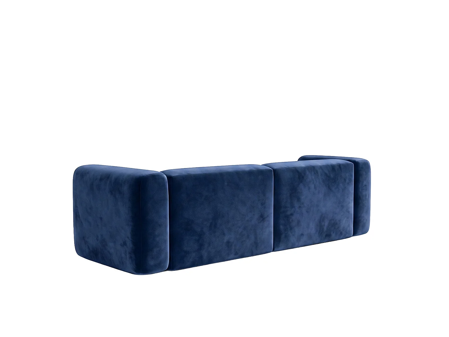Divano 2 posti, tessuto Velvet Bluvel, Blu inchiostro, GRETA