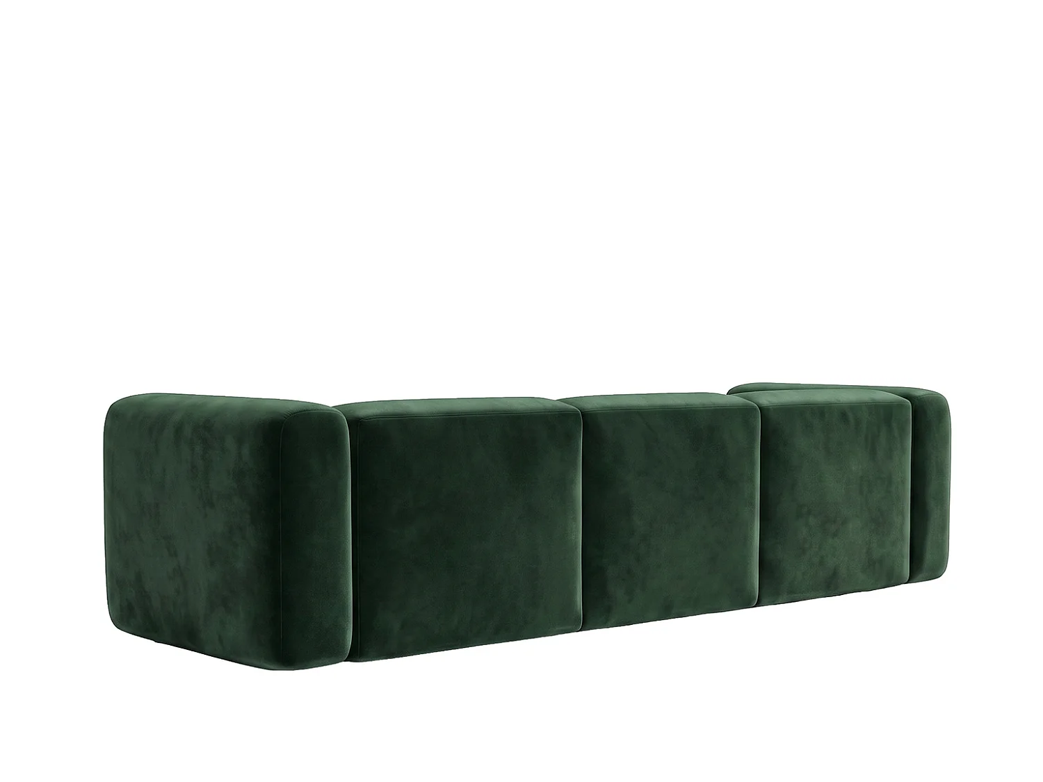 Sofa trzyosobowa, tkanina Velvet Bluvel, Zielony, GRETA