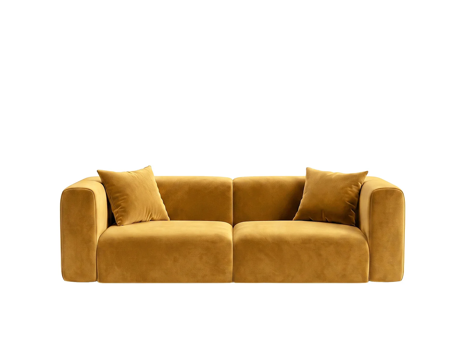 Sofa dwuosobowa, tkanina Velvet Bluvel, Złoty, GRETA