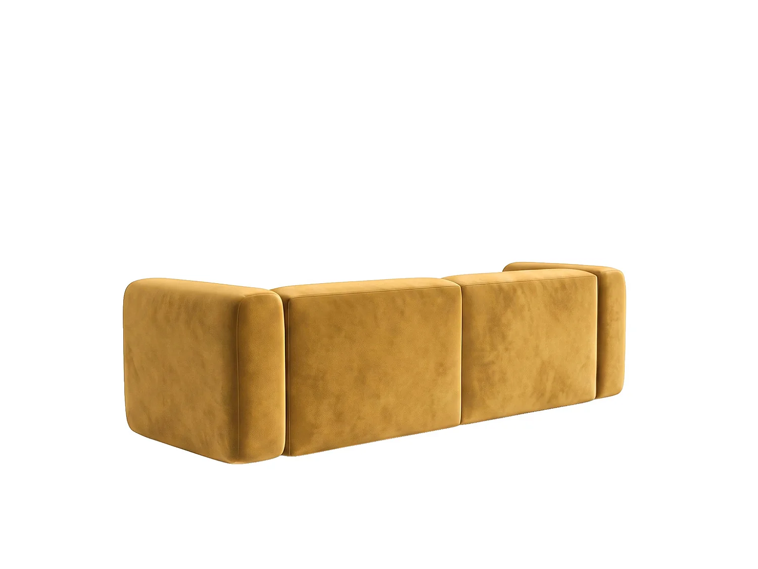 Sofa dwuosobowa, tkanina Velvet Bluvel, Złoty, GRETA