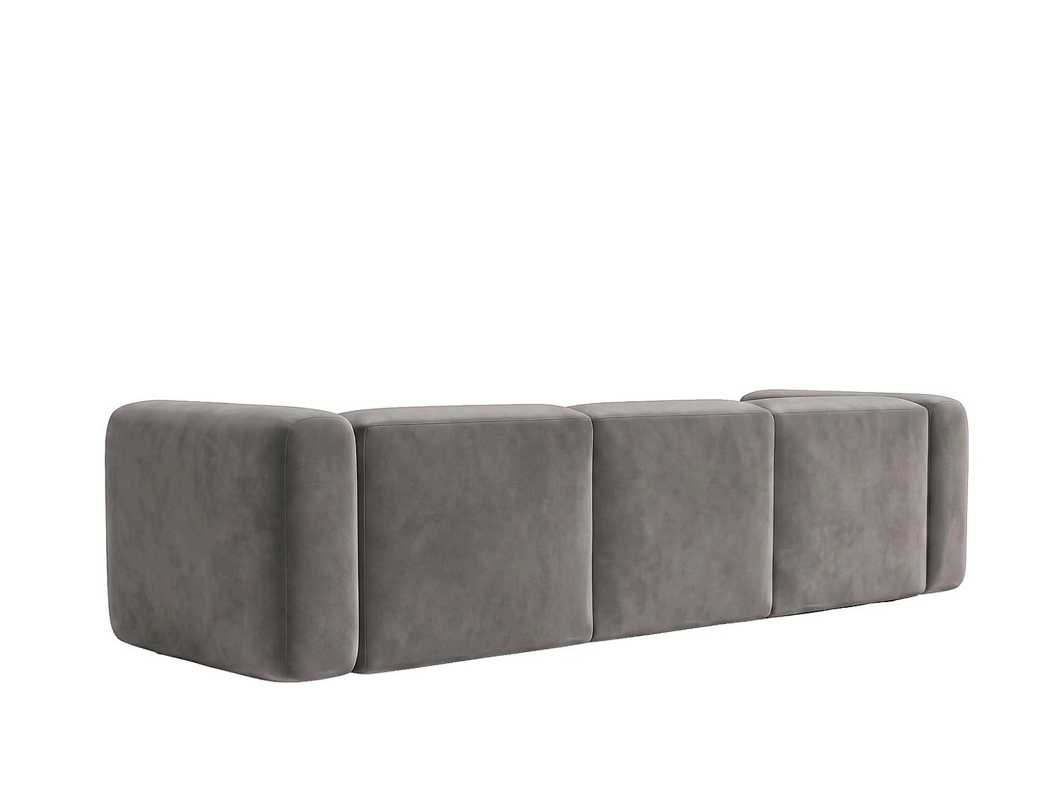 Sofa trzyosobowa, tkanina Velvet Bluvel, Popielaty, GRETA