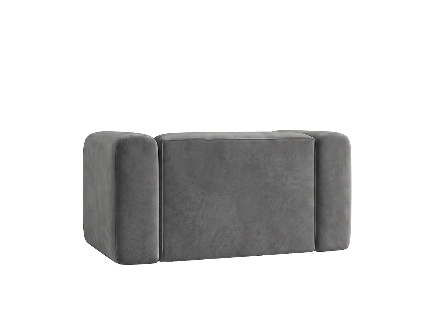 Fotel do salonu, w tkaninie Velvet Bluvel, Popielaty, GRETA