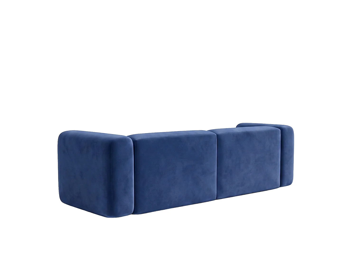 Narożnik w kształcie L mini, tkanina Velvet Bluvel, Atramentowy, Lewy, GRETA