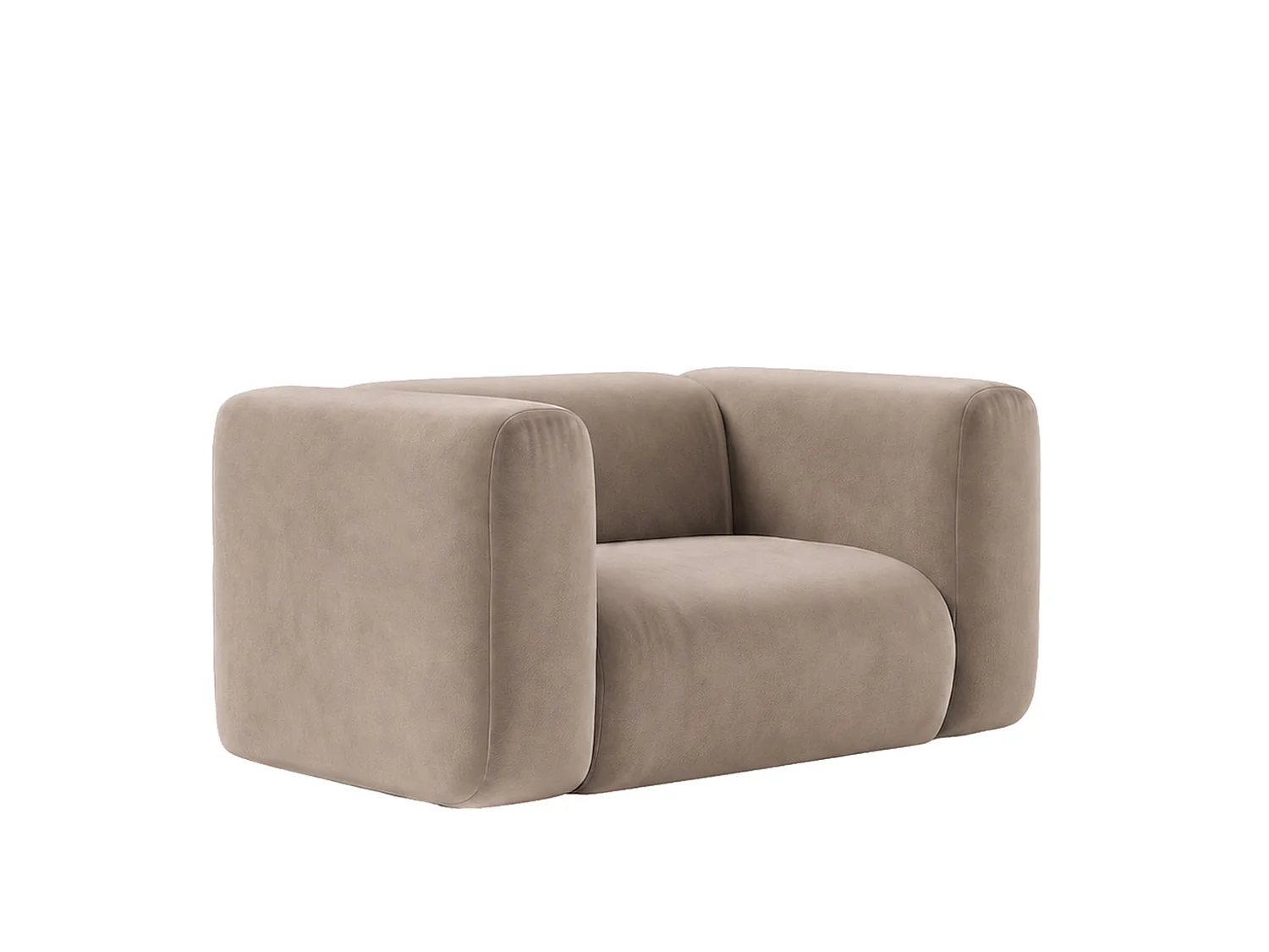 Fotel do salonu, w tkaninie Velvet Bluvel, Latte, GRETA