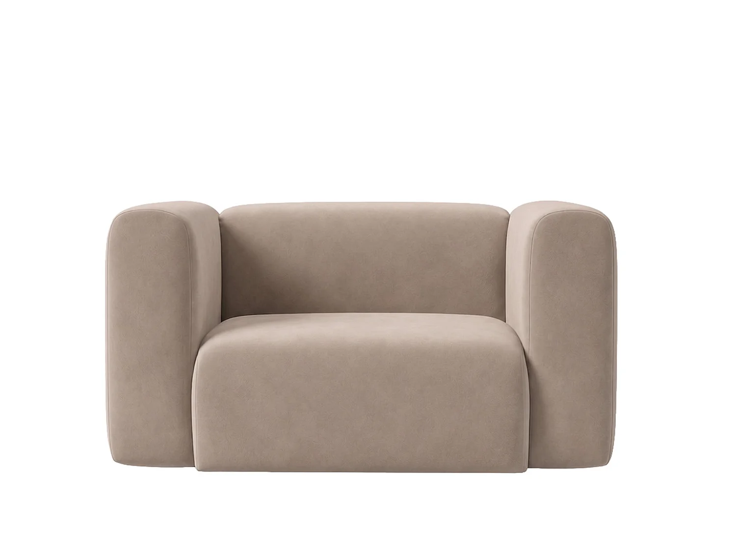 Fotel do salonu, w tkaninie Velvet Bluvel, Latte, GRETA