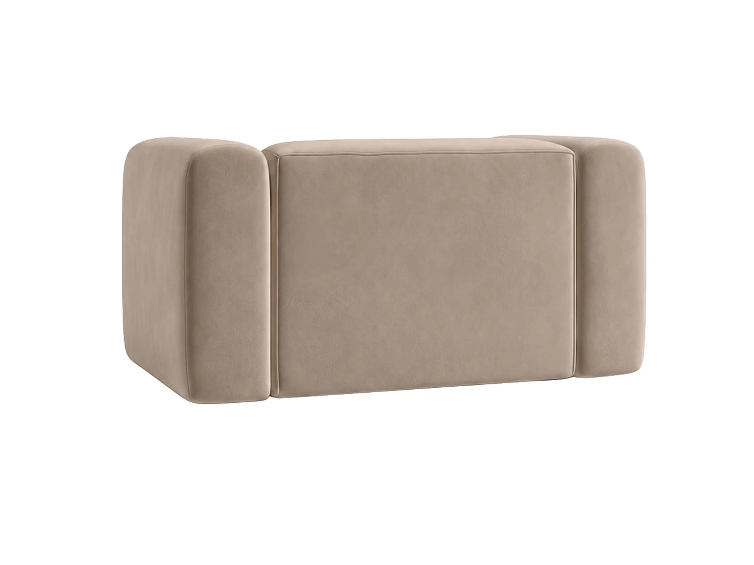 Fotel do salonu, w tkaninie Velvet Bluvel, Latte, GRETA