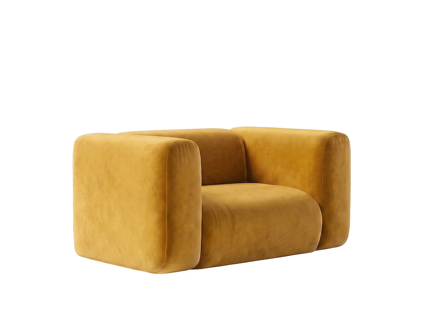 Fotel do salonu, w tkaninie Velvet Bluvel, Złoty, GRETA