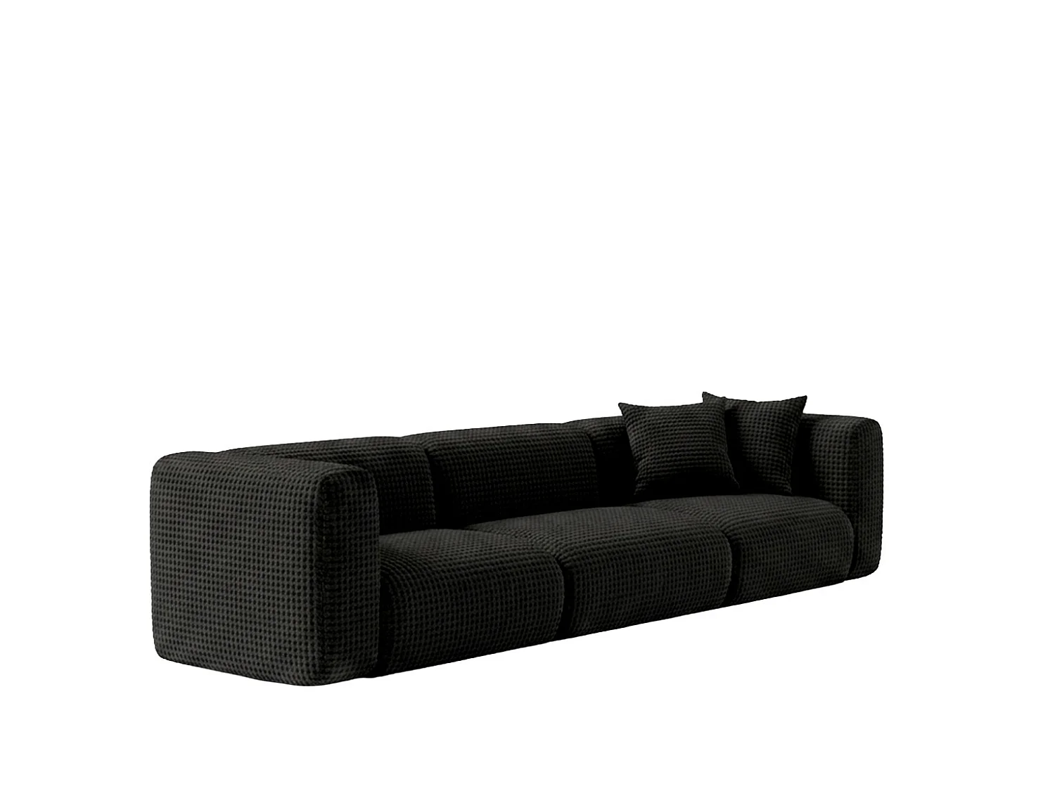 Sofa trzyosobowa, tkanina szenil Cremona, Antracytowy, GRETA