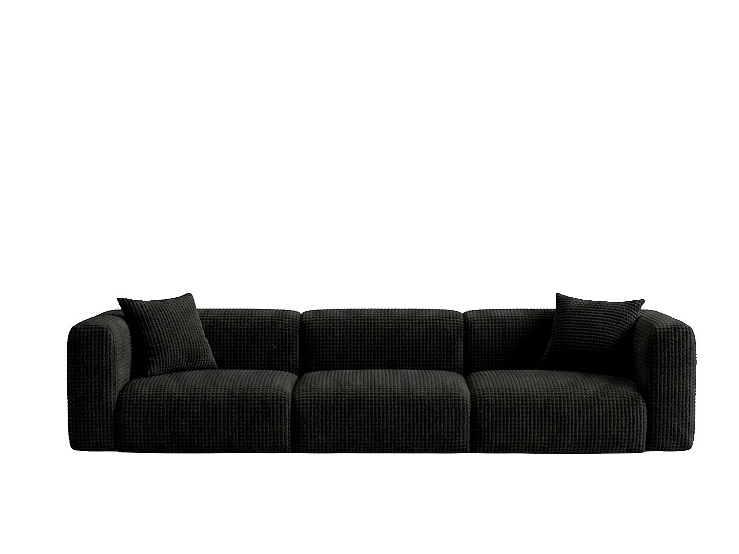 Sofa trzyosobowa, tkanina szenil Cremona, Antracytowy, GRETA