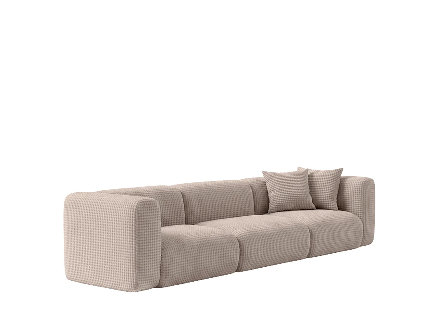 Sofa trzyosobowa, tkanina szenil Cremona, Beżowy, GRETA