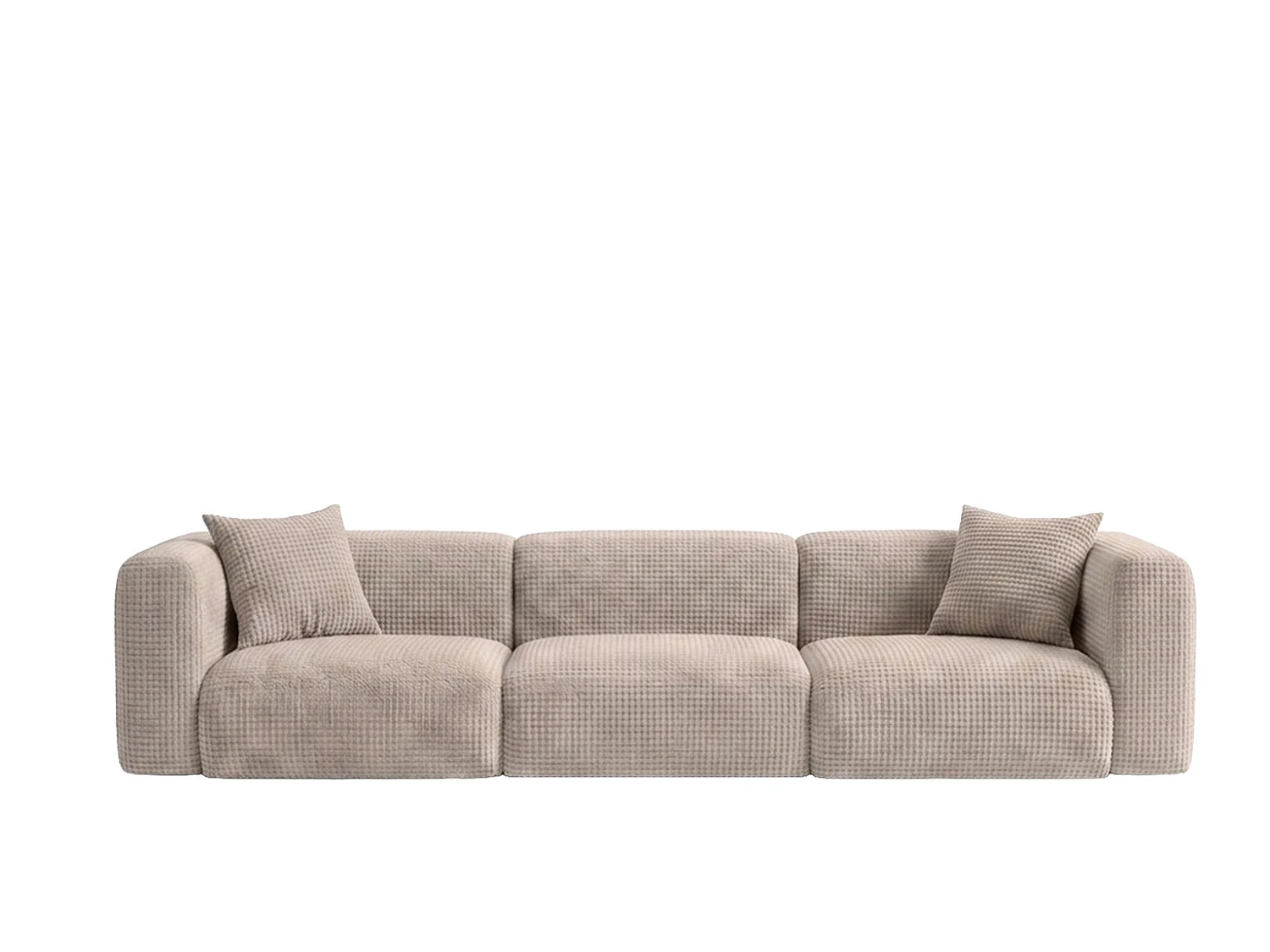 Sofa trzyosobowa, tkanina szenil Cremona, Beżowy, GRETA