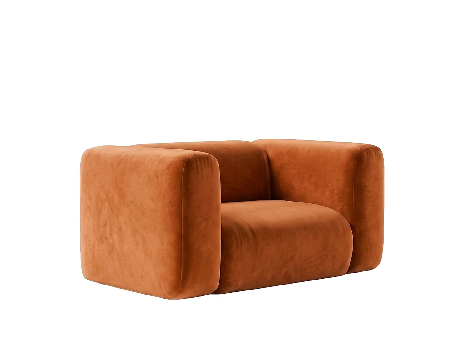 Fotel do salonu, w tkaninie Velvet Bluvel, Cynamonowy, GRETA