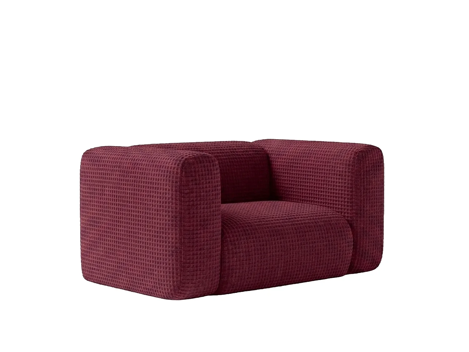 Woonkamerfauteuil van chenillestof Cremona, Bordeauxrood, GRETA