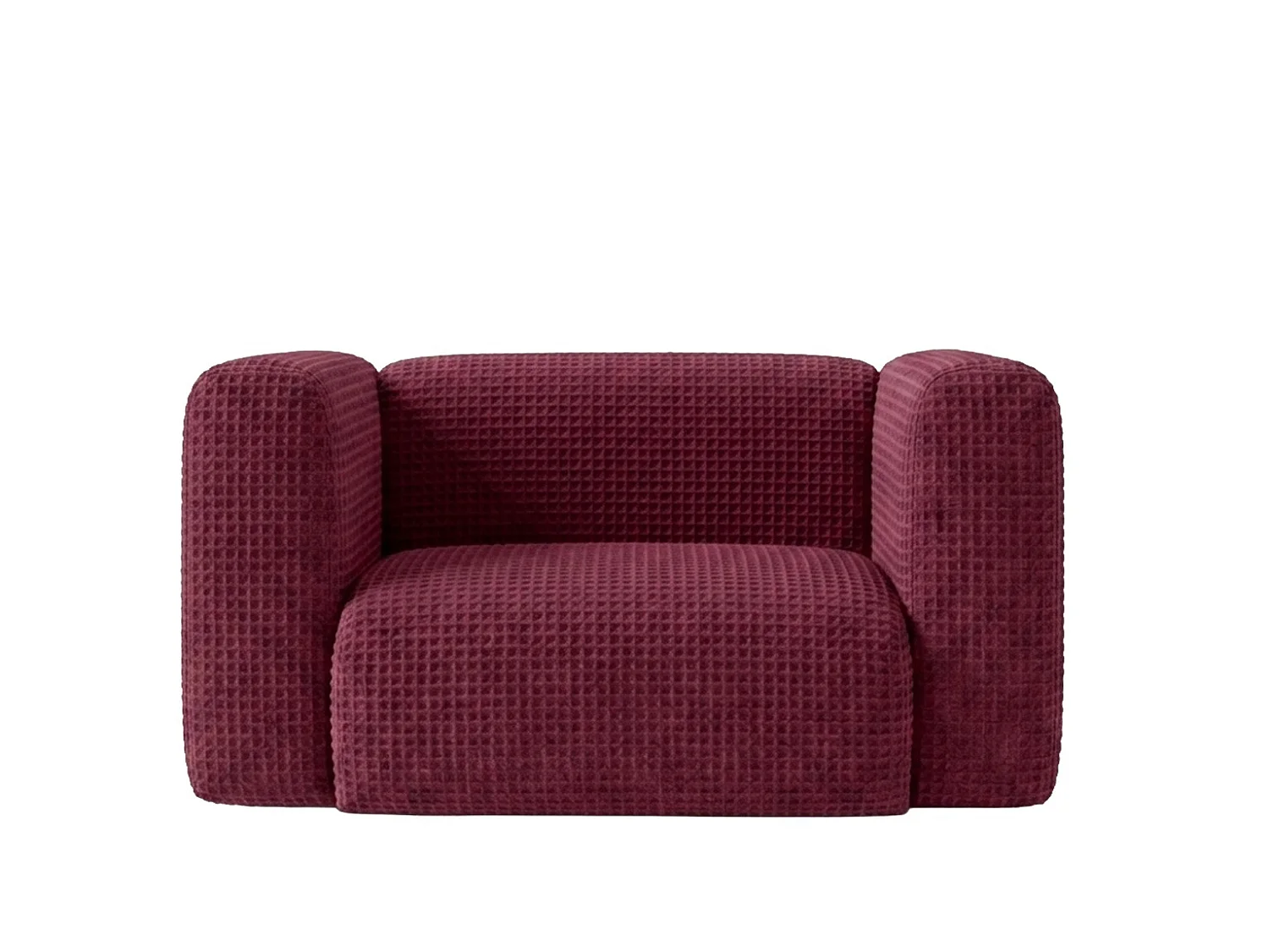 Woonkamerfauteuil van chenillestof Cremona, Bordeauxrood, GRETA