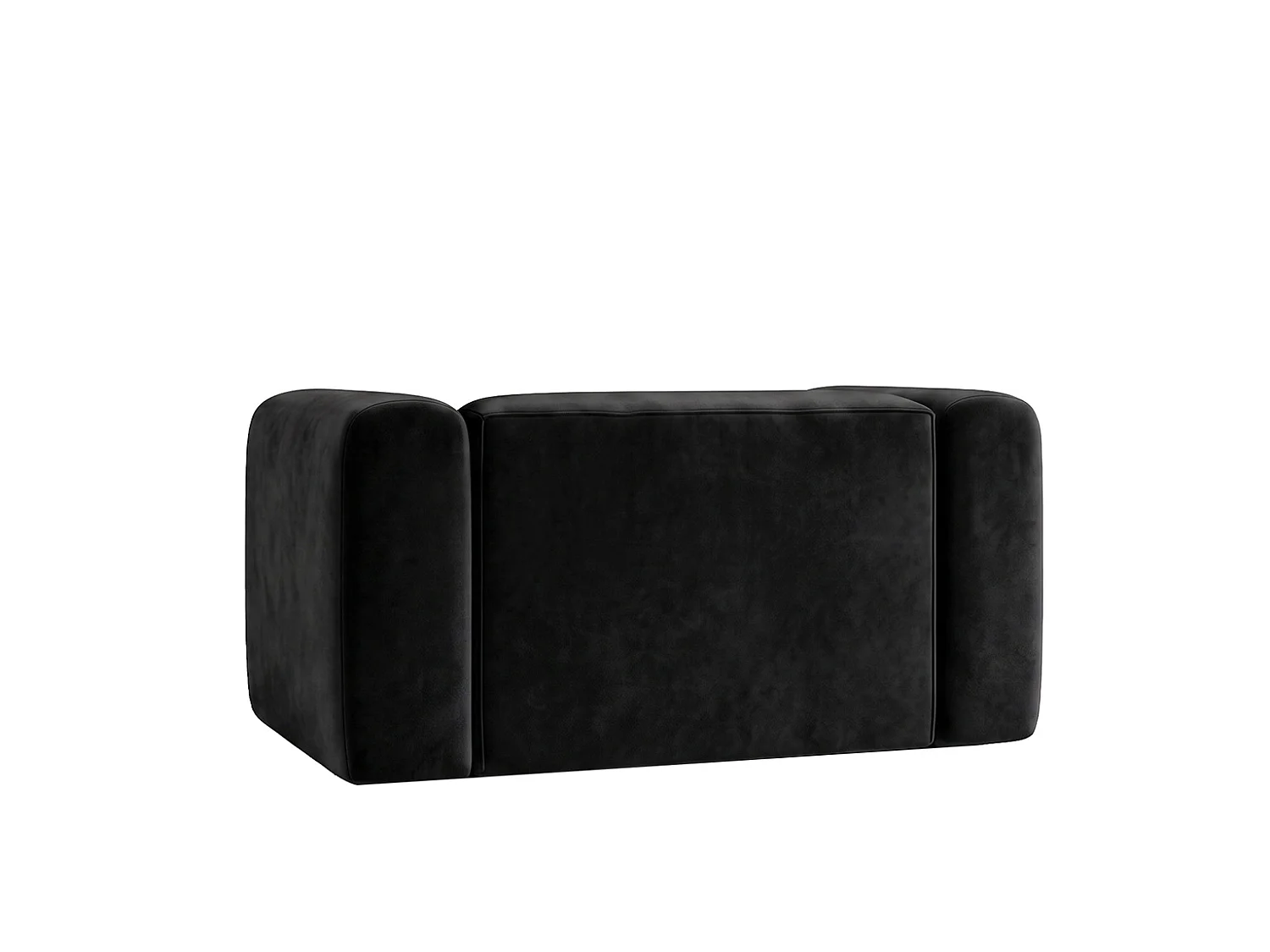 Woonkamerfauteuil van fluwelen stof Bluvel, Zwart, GRETA