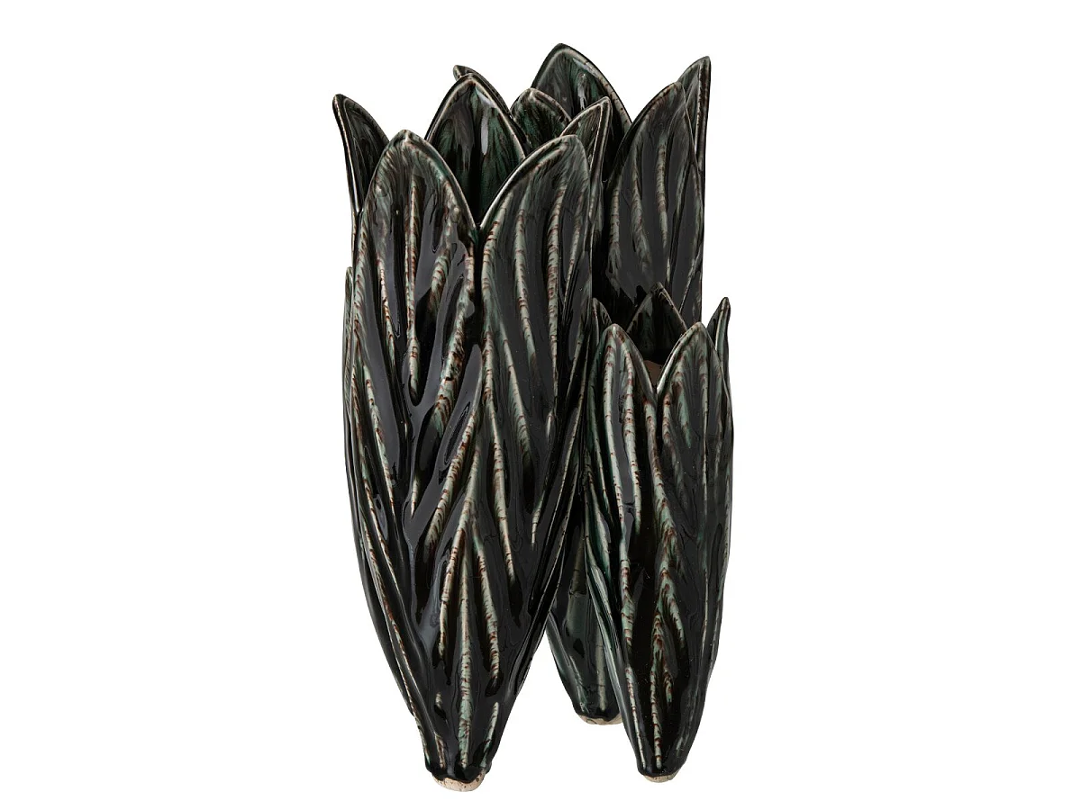 Vase Design en Argile "Yves" 36cm Bleu