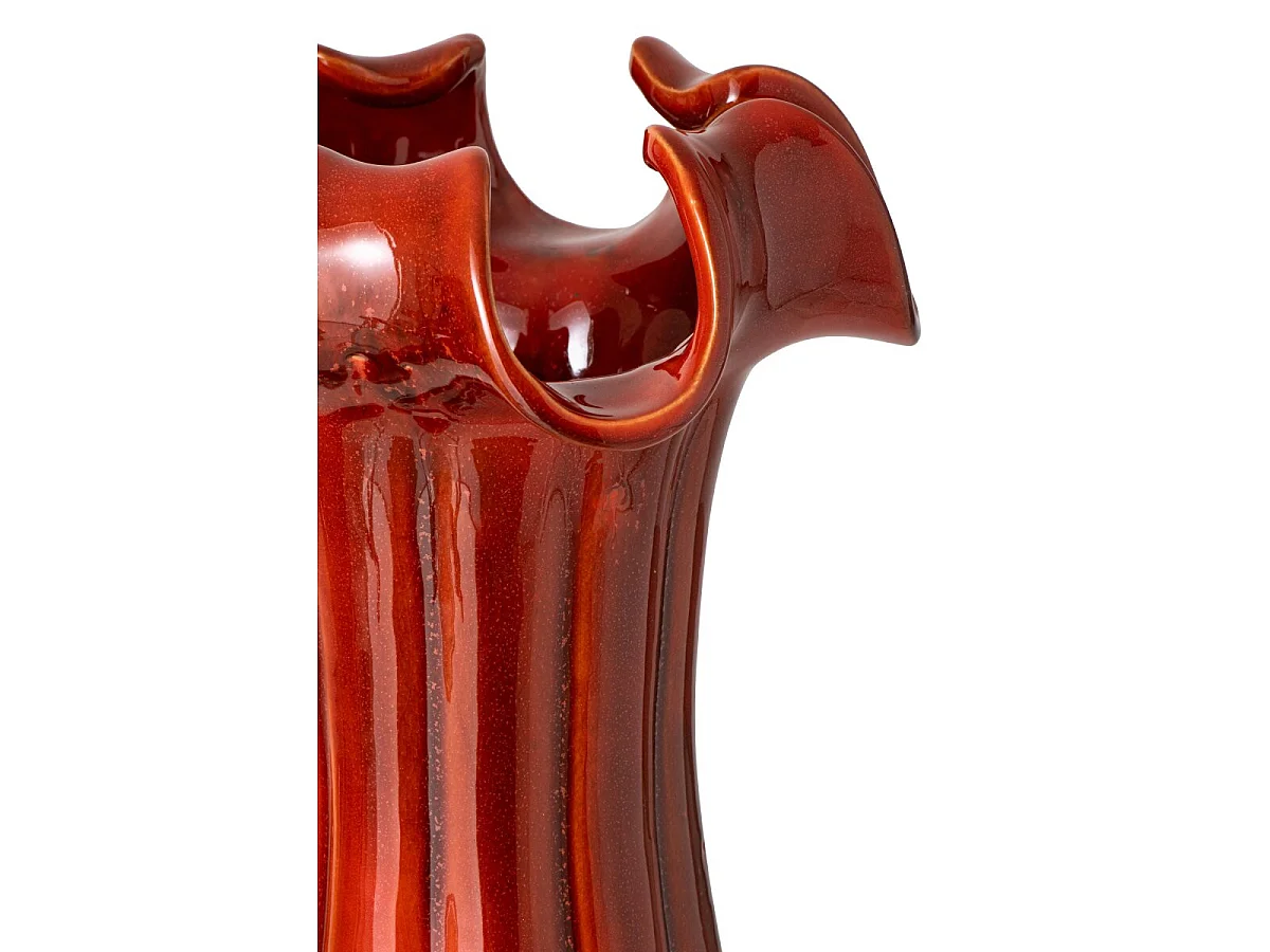 Vase Corolle en Argile "Yves" 56cm Rouge