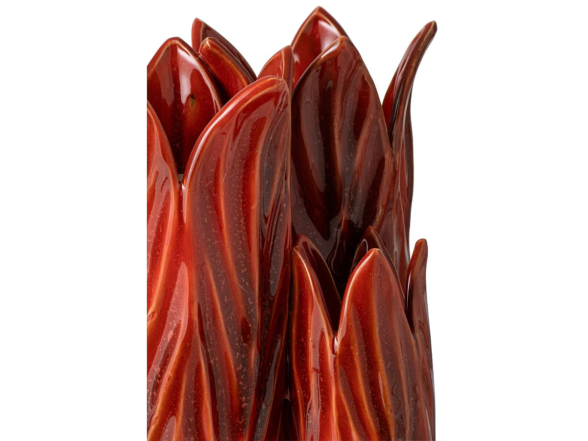 Vase Design en Argile "Yves" 36cm Rouge