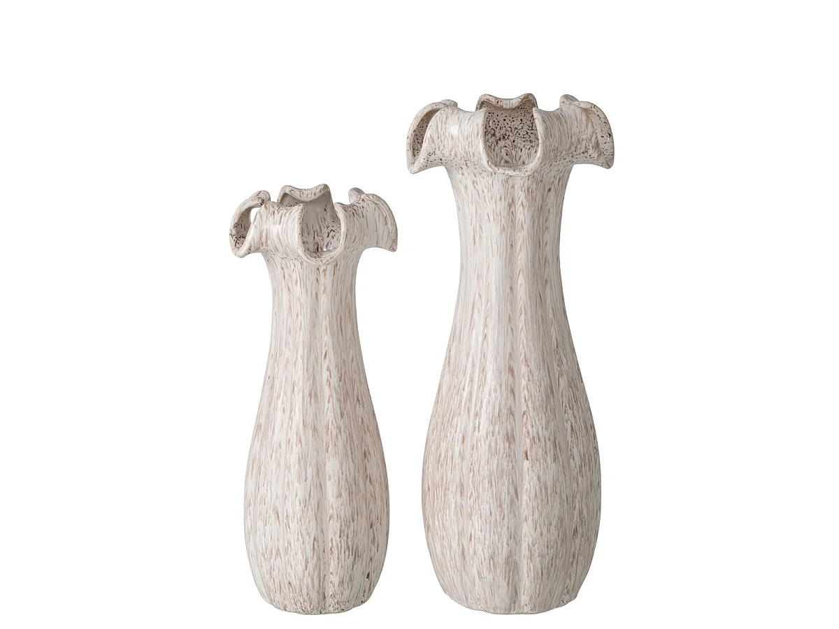 Vase Corolle en Argile "Yves" 56cm Beige Clair
