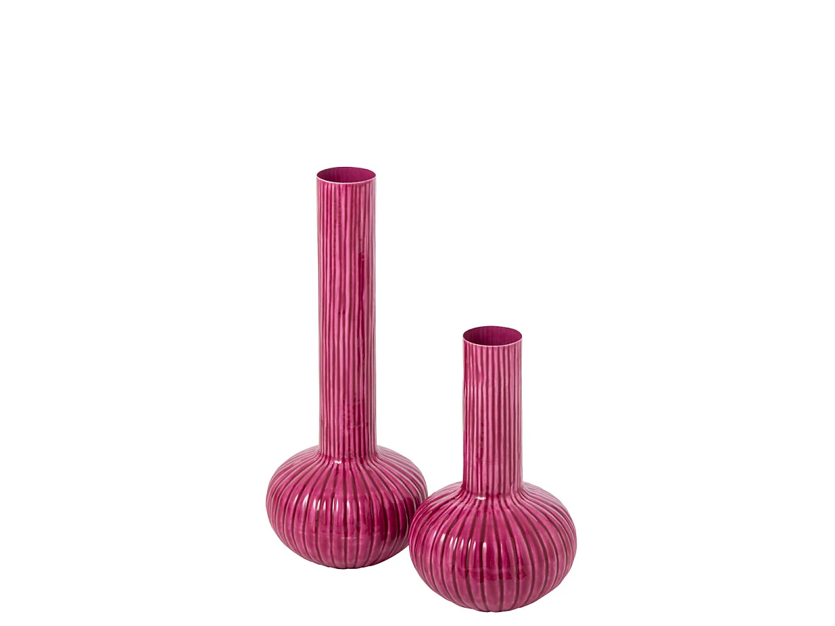 Vase Bulbe en Métal "Jarl" 41cm Fuchsia