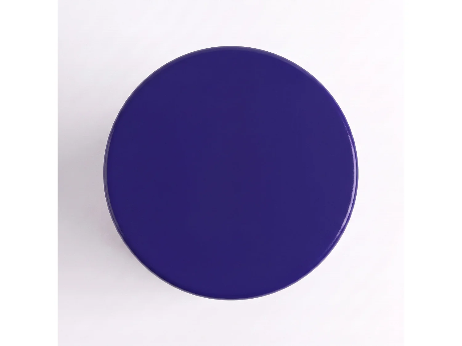 Mesa auxiliar azul real, fibra de arcilla efecto hormigón Ø35 cm - Maupiti