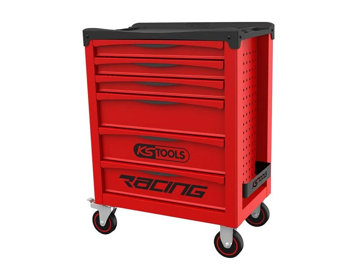 Chariot d’atelier KS Tools RACING 6 tiroirs en acier rouge