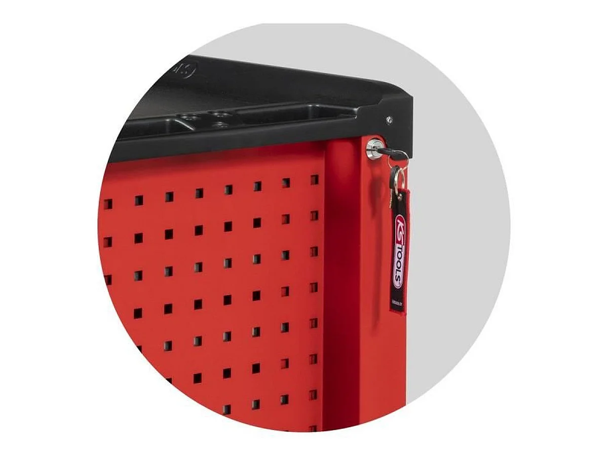 Chariot d’atelier KS Tools RACING 6 tiroirs en acier rouge