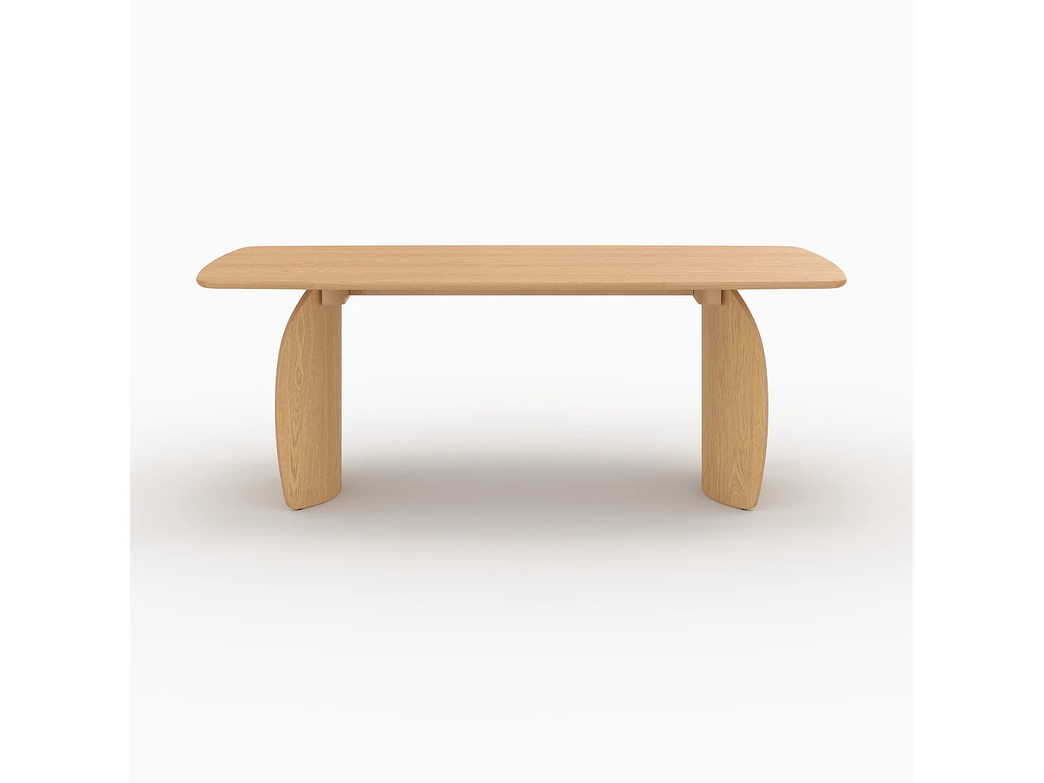 Table rectangulaire 6 places en bois contreplaqué et placage 200 cm - Asma